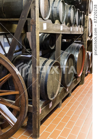balsamic vinegar wooden barrels storing and aging 87220238
