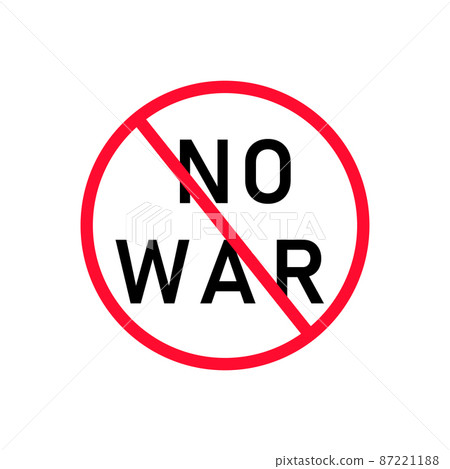 No war vector round sign No war vector round sign 87221188
