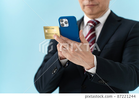 做卡付款的商人智能手機 87221244