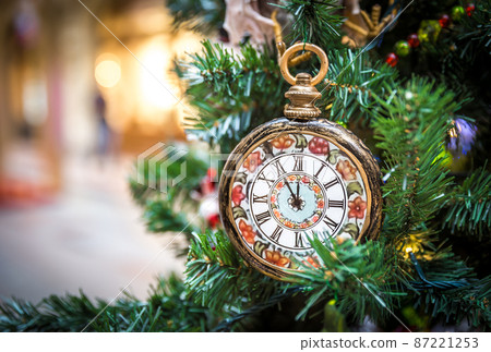Christmas tree decoration with clocks 87221253