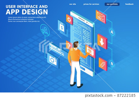Programmer and engineering development illustration. Programmer and engineering development illustration. 87222185