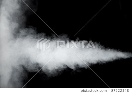 white smoke trail isolated on black white smoke trail isolated on black 87222348