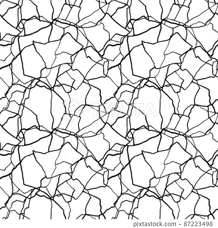 kintsugi art seamless pattern of splinters and different shards fragments with thin lines. kintsugi art seamless pattern of splinters and different shards fragments with thin lines. 87223498