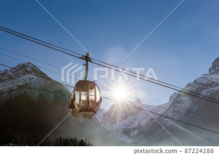 Cable Car in Ski Resort 87224288
