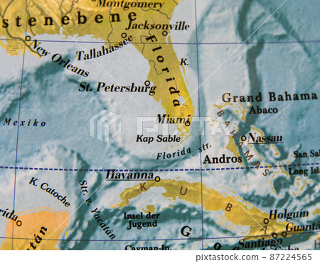 Map of Florida and Kuba 87224565