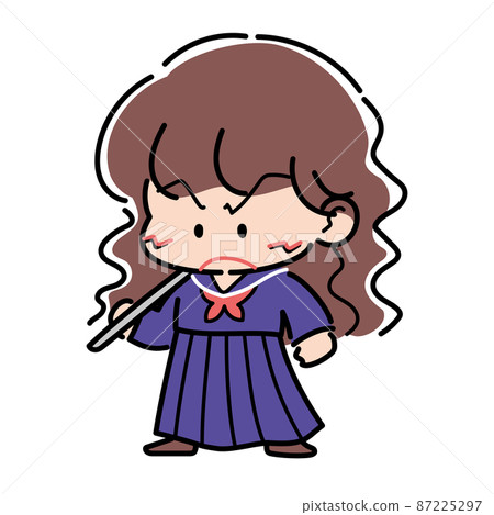 Heisei Retro Yankee Female Bancho Fancy Illustration 87225297