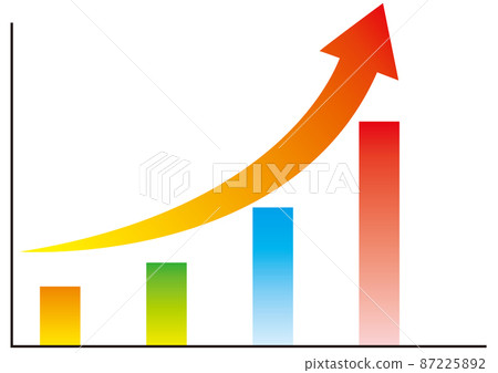 箭頭，上升，圖表，增長，上升，上升，增長，恢復，增加，效果，增加，上升，快速增長，條形圖 87225892