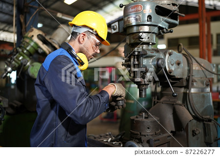 Professional men engineer worker skills quality, maintenance for factory operators, mechanical engineering team production. 87226277
