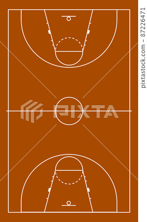 Basketball parquet floor - Stock Illustration [87226471] - PIXTA