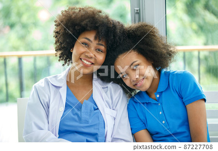 afro woman for family, for women's day. 87227708