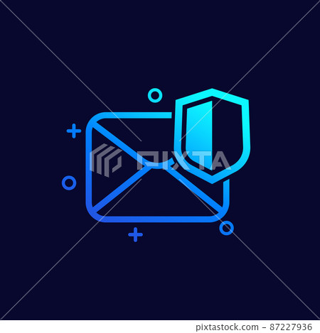 secure mail, email icon for web 87227936