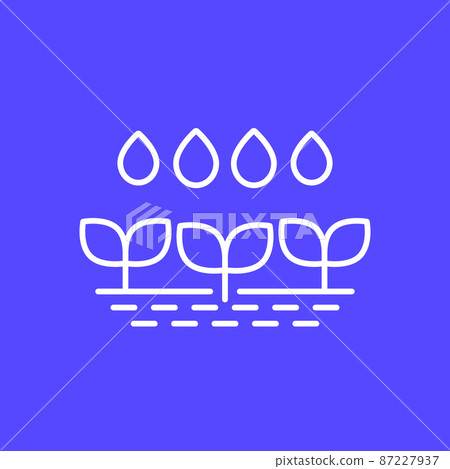 irrigation, watering crops line vector icon irrigation, watering crops line vector icon 87227937