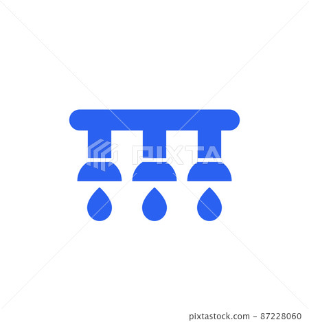 irrigation system icon on white irrigation system icon on white 87228060