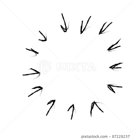arrows frame pointing in center circle firework 87228237