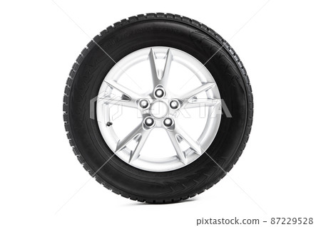 winter wheel isolated on white 87229528