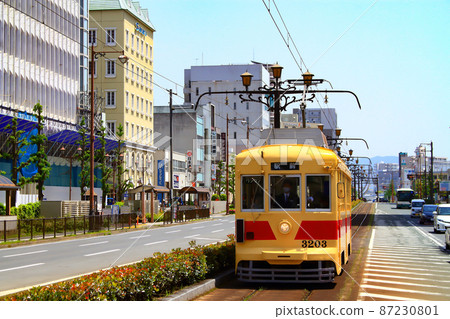Toyohashi City, scenery of trams running 87230801