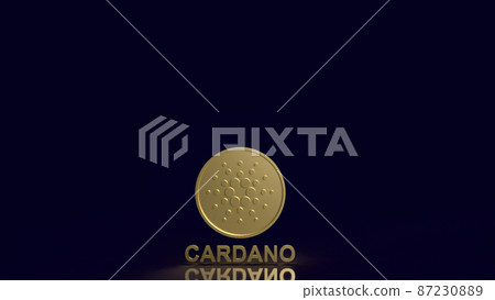 The cardano or ada coins for crypto currency or technology concept 3d rendering 87230889