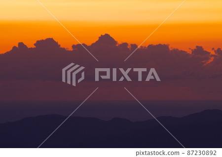 福井縣今館郡池田町若狹灣從鶴山眺望的夜景 87230892