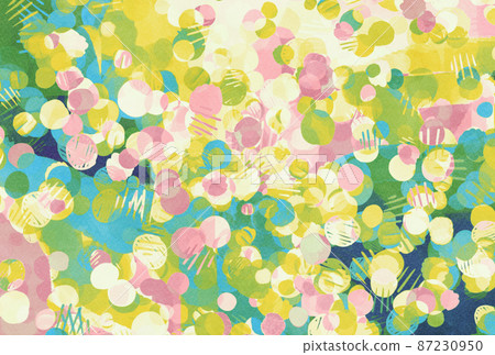 背景材料_彩色圓點_綠色 87230950