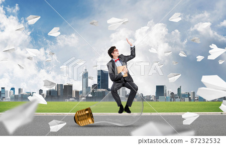 young businessman with a book 87232532