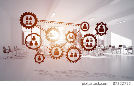 Networking and wireless connection as concept for effective modern business 87232735