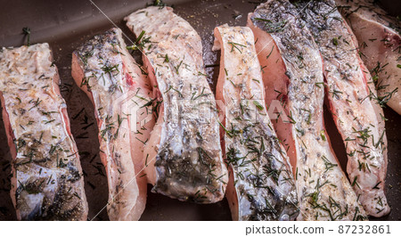 Raw fish Raw fish 87232861