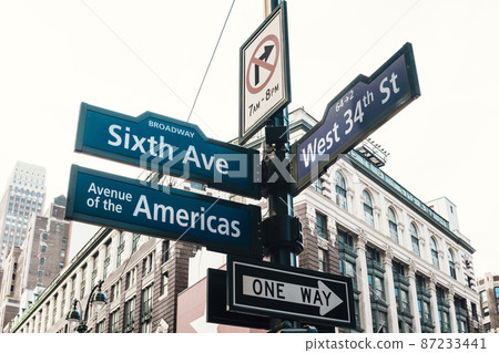 road signs pillar downtown road signs pillar downtown 87233441