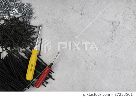 top view screws with screwdriver 87233561