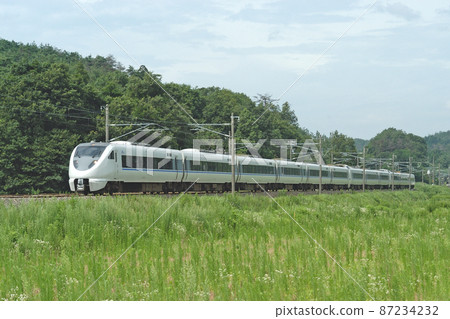 Hokuriku Main Line Ushinoya-Hosorogi JR West 683 series T33 + T35 + T02 formation (Kanazawa) Thunderbird 87234232