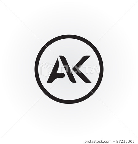 LETTERS AK LOGO DESIGN WITH NEGATIVE SPACE EFFECT FOR ILLUSTRATION USE  Stock Vector Image & Art - Alamy