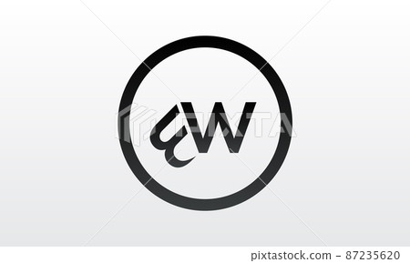 Initial BW Letter Logo With Creative Modern Business Typography Vector Template 87235620
