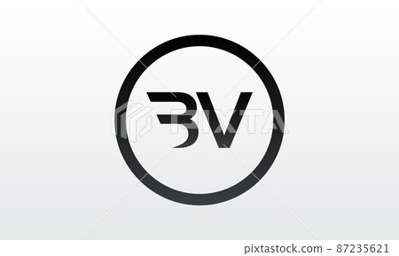 Initial BV Letter Logo With Creative Modern Business Typography Vector Template 87235621
