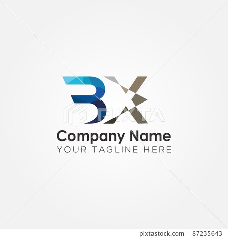 Initial BX Letter Logo With Creative Modern Business Typography Vector Template Initial BX Letter Logo With Creative Modern Business Typography Vector Template 87235643