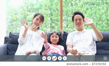 Family app screen image for video call Family app screen image for video call 87236392