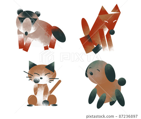 Animal set variation Gradation illustration Animal set variation Gradation illustration 87236897