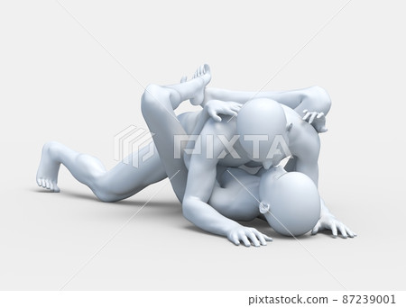 Sexual activity silhouette soft image men and women perming23DCG illustration material 87239001