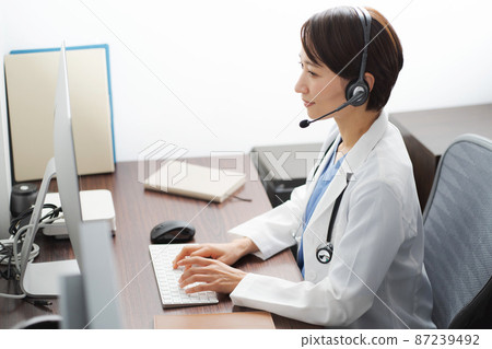 Online medical examination Female doctor 87239492