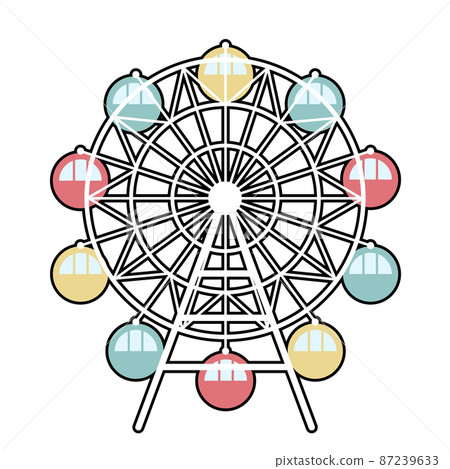 可愛的摩天輪圖 87239633