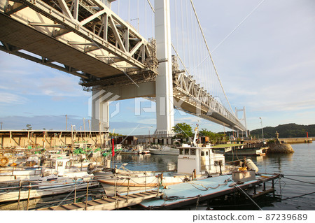 下井港 下井漁港 瀨戶大橋 岡山縣倉敷市 瀨戶內海 87239689