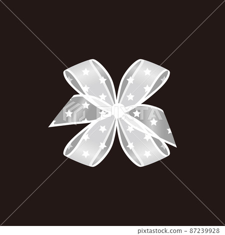 Ribbon organdy white translucent star pattern 87239928