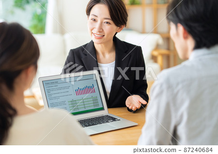 Business real estate couple couple family consultant planner living 87240684