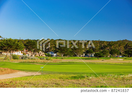 Sunny view of the beautiful 17 mile coastline 87241837