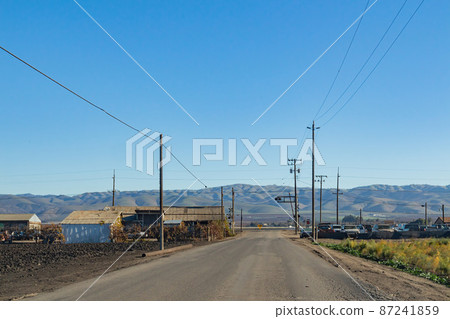 Sunny view of the farm landscape of Salinas Valley 87241859