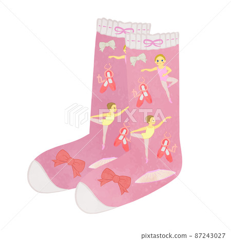 Cute ballet pattern socks 87243027