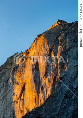 Sunset view of the horsetail fall in Yosemite National Park 87243084