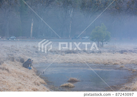 Hazy landscape of the beautiful Yosemite National Park 87243097