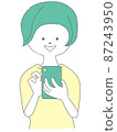 Young woman with a shortcut to operate a smartphone 87243950