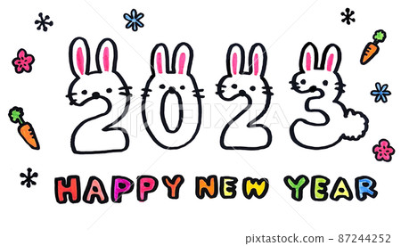 Handwritten rabbit year illustration 2023 png - Stock Illustration ...