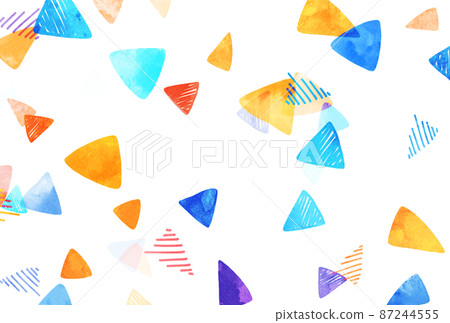 Background material_colorful triangle_orange 87244555
