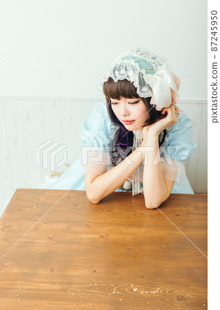 A woman staring at her cheeks Cosplay A woman staring at her cheeks Cosplay 87245950